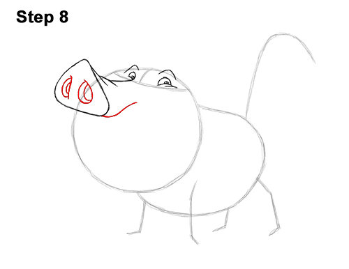 How to Draw Pumbaa Pumba Pig Warthog Lion King Disney 8