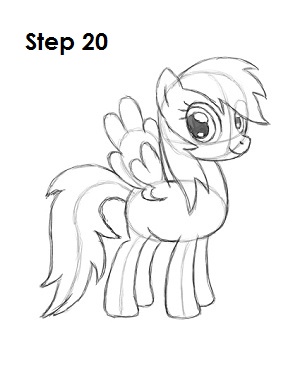 How to Draw Rainbow Dash Step 20