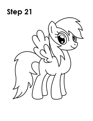 How to Draw Rainbow Dash Step 21