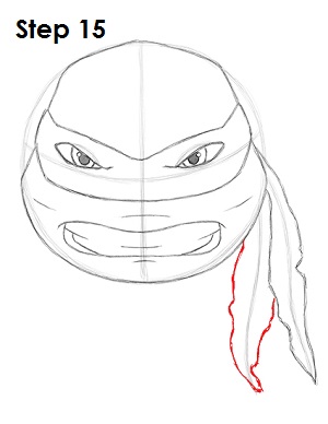 Draw Raphael Ninja Turtle 15