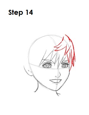 How to Draw Roxas Step 14