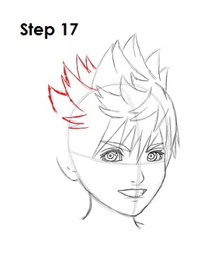 How to Draw Roxas Step 17