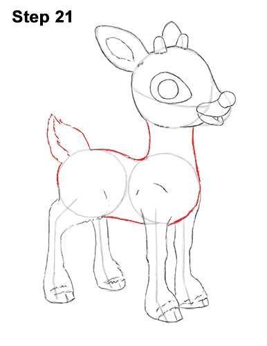 Draw Rudolph the Red-Nosed Reindeer 21