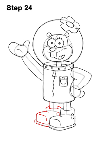 How to Draw Sandy Cheeks SpongeBob SquarePants 24