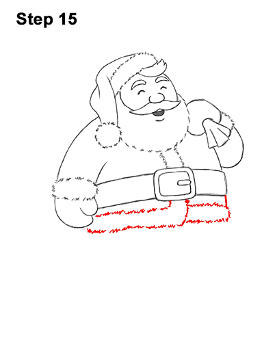 How to Draw Santa Claus Christmas Full Body 15