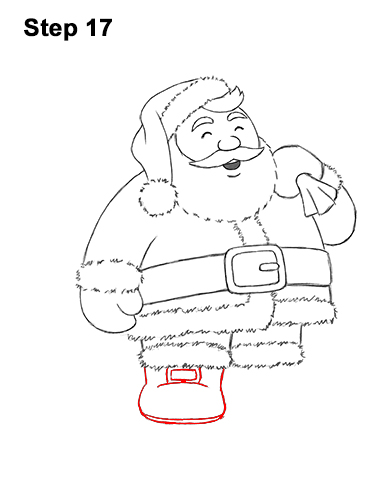 How to Draw Santa Claus Christmas Full Body 17