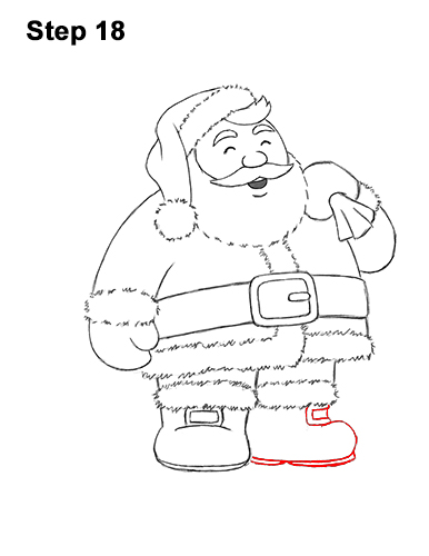 How to Draw Santa Claus Christmas Full Body 18