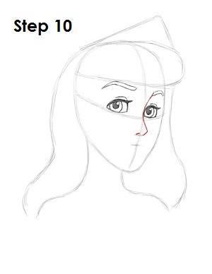 Draw Sleeping Beauty Step 10