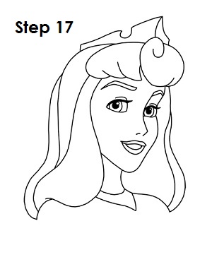 Draw Sleeping Beauty Step 17