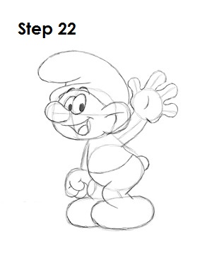 How to Draw a Smurf Step 22