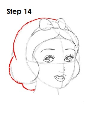 How to Draw Snow White Step 14