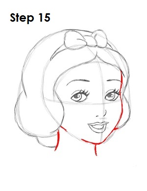 How to Draw Snow White Step 15