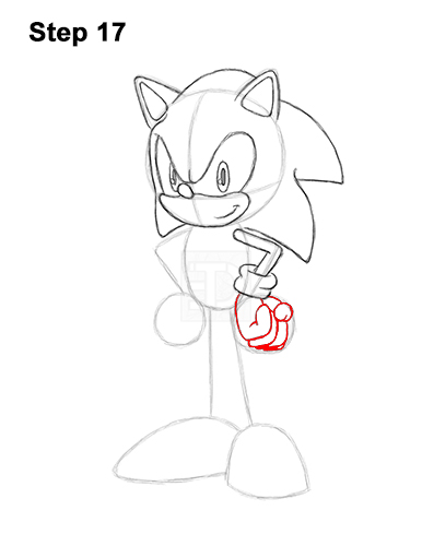 How to Draw Sonic the Hedgehog Full Body 17