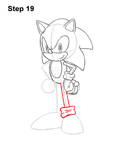 How to Draw Sonic the Hedgehog Full Body 19
