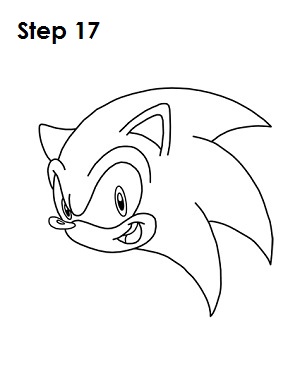 How to Draw Sonic X Step 17