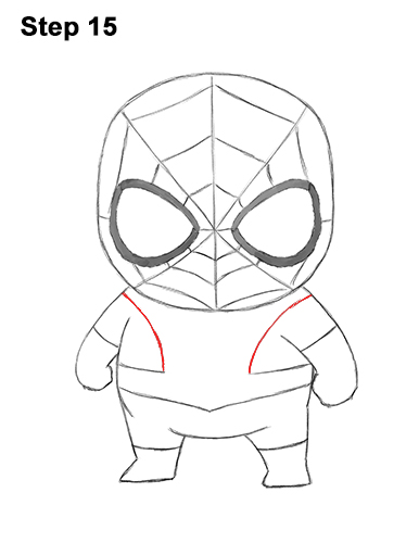 Draw Mini Chibi Little Spider-Man 15