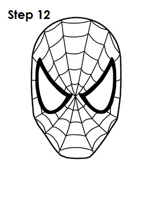 How to Draw Spider-Man Step 12