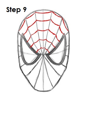 How to Draw Spider-Man Step 9