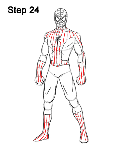 Draw Spider-Man Body 24