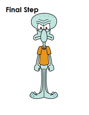 How to Draw Squidward Final Step