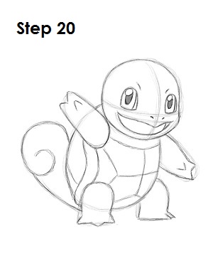 How to Draw Squirtle Step 20