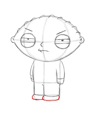 Draw Stewie Griffin Step 16