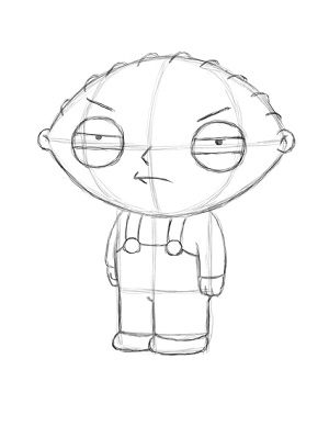 Draw Stewie Griffin Step 18