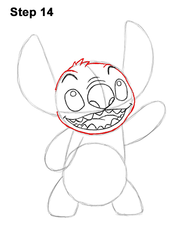 How to Draw Stitch Disney Lilo & Stitch 14