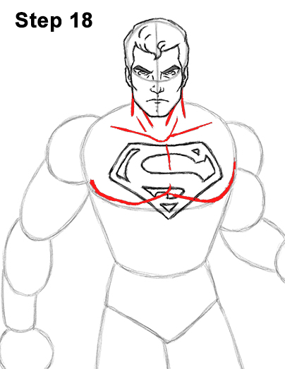 Draw Superman Full Body 18