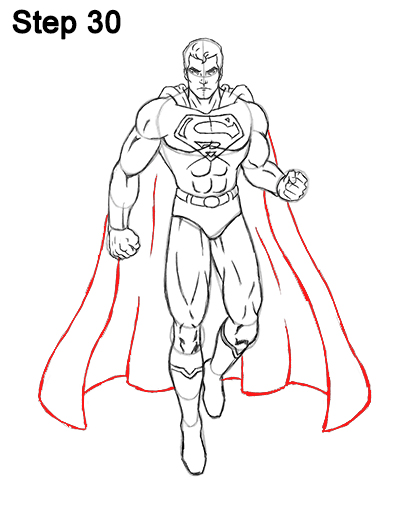 Draw Superman Full Body 30