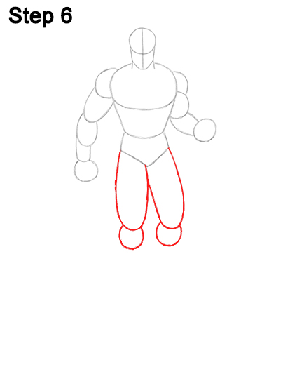 Draw Superman Full Body 6