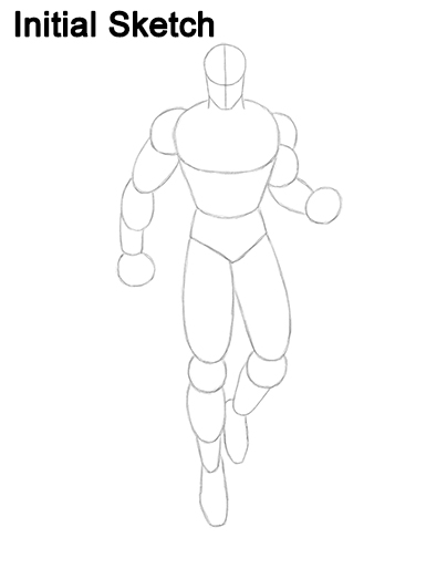 Draw Superman Full Body Sketch