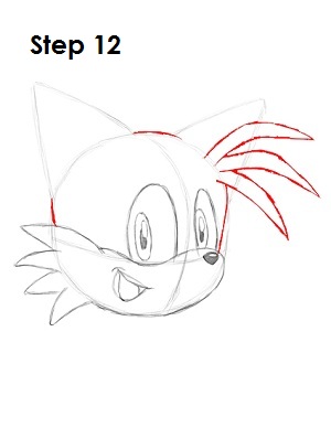 How to Draw Tails Step 12