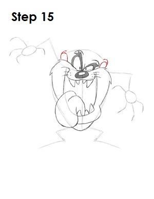 Draw Taz Step 15