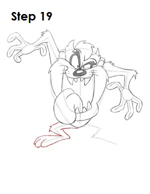 Draw Taz Step 19