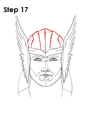 Draw Thor Step 17