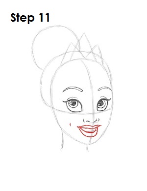 How to Draw Tiana Step 11