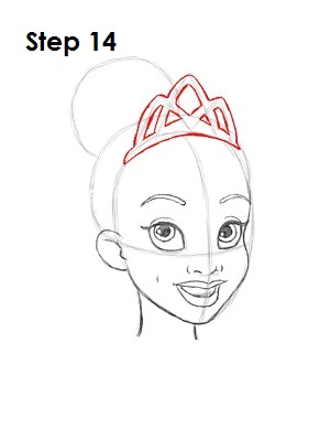 How to Draw Tiana Step 14