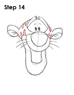 Draw Tigger Step 14