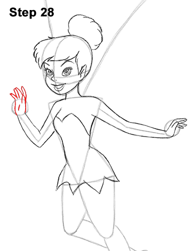 How to Draw Tinkerbell Full Body Disney 28