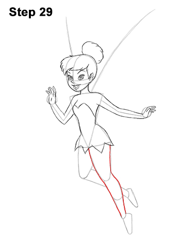 How to Draw Tinkerbell Full Body Disney 29