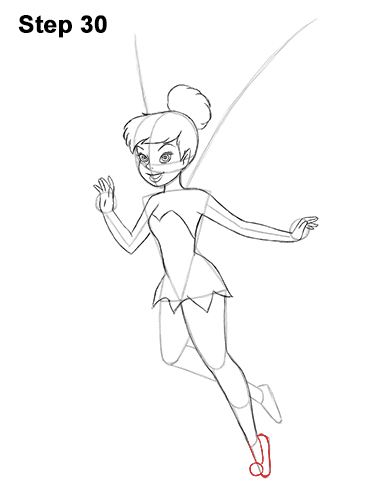 How to Draw Tinkerbell Full Body Disney 30