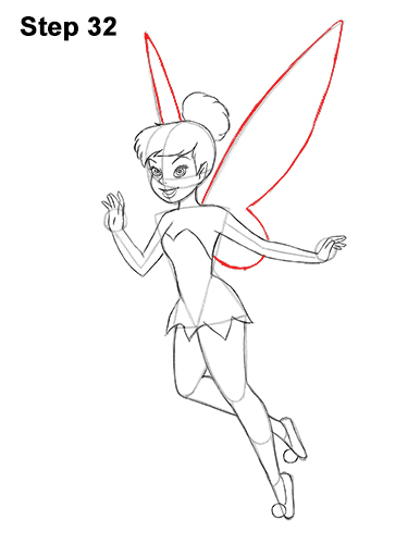 How to Draw Tinkerbell Full Body Disney 32