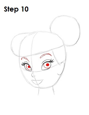 Draw Tinkerbell Step 10