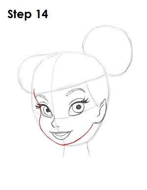 Draw Tinkerbell Step 14