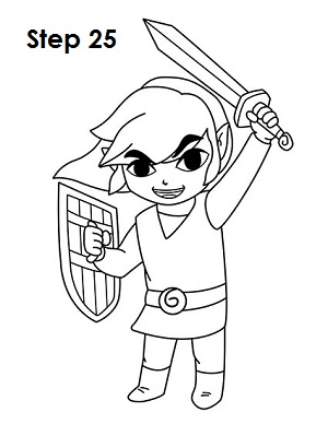 Draw Toon Link 25