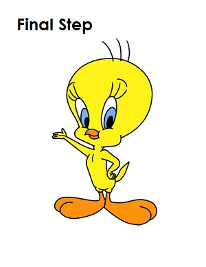 How to Draw Tweety Bird Final Step