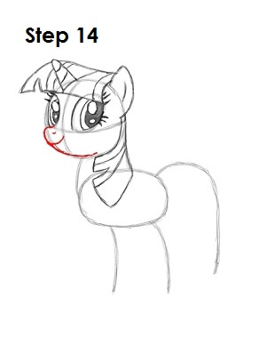 Draw Twilight Sparkle Step 14