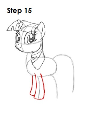 Draw Twilight Sparkle Step 15