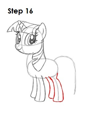 Draw Twilight Sparkle Step 16